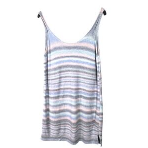 ASOS Women's Pastel Striped Knit Tank‎ Dress Size 6 Sleeveless Scoop Neck Soft